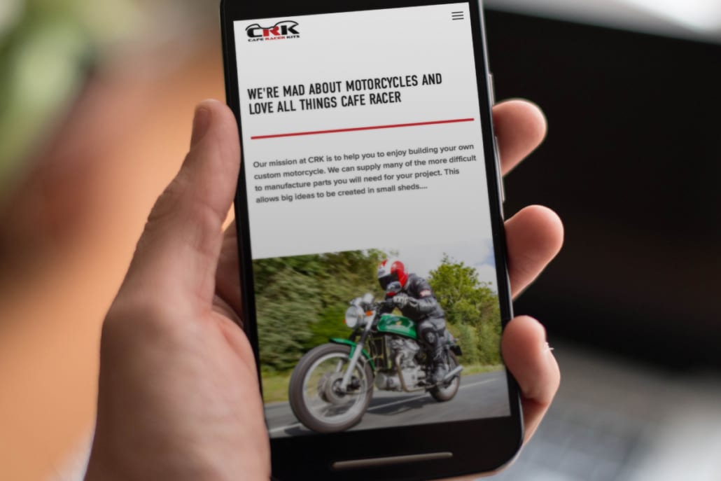 Cafe Racer Website Mobile View by Nettl