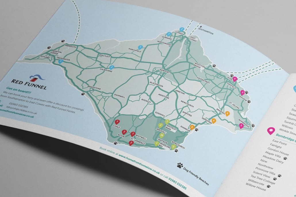 holiday brochure map