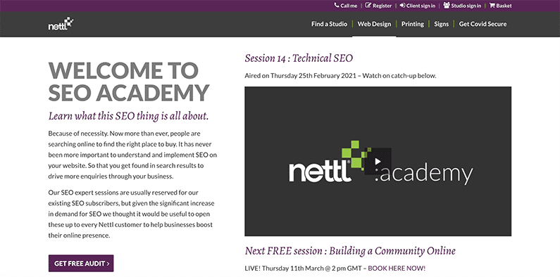 free marketing resources - Nettl SEO Academy