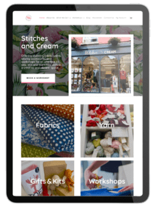 An e-commerce website on an iPad built by Nettl of Plymouth