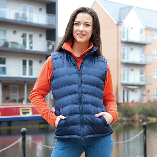 Embroidered Workwear - Ladies Padded Gilets