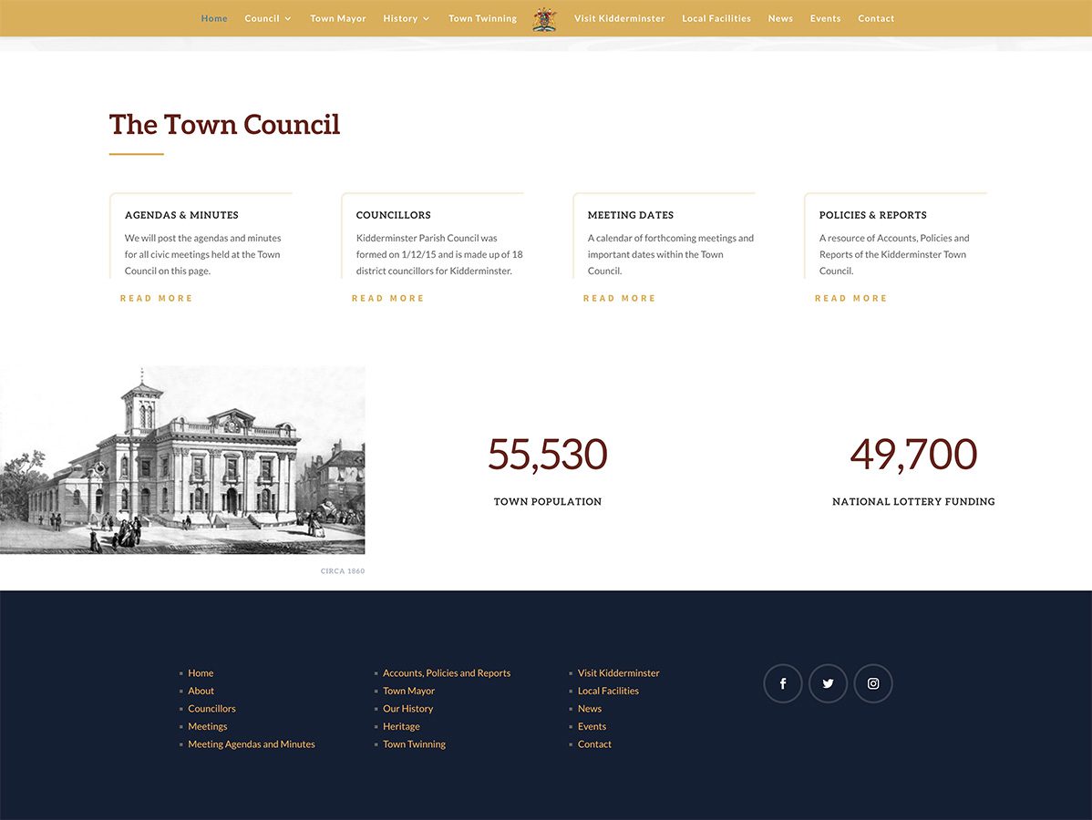 Kidderminster Town Council Website Thumb 2