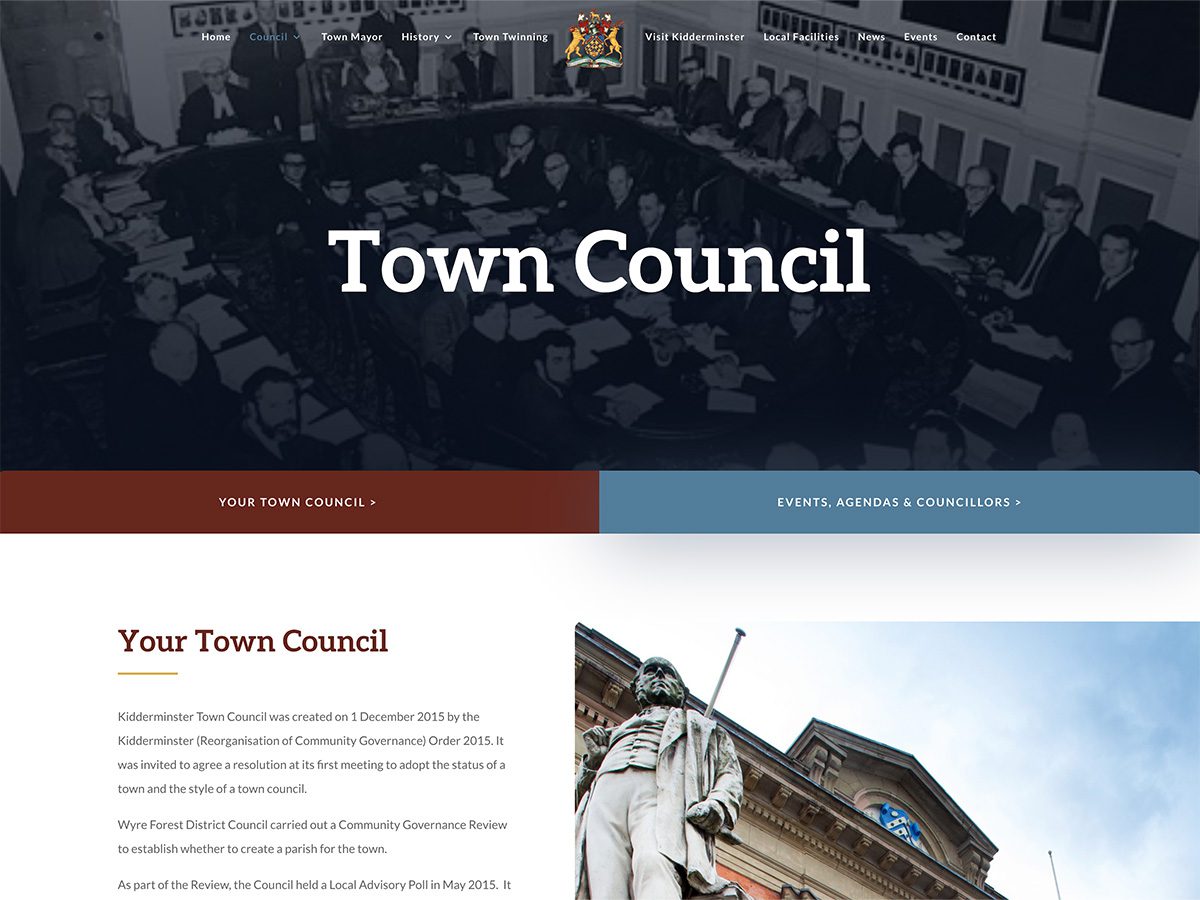 Kidderminster Town Council Website Thumb