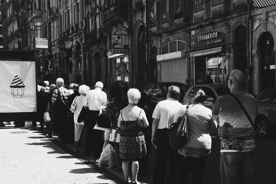 queue of customers