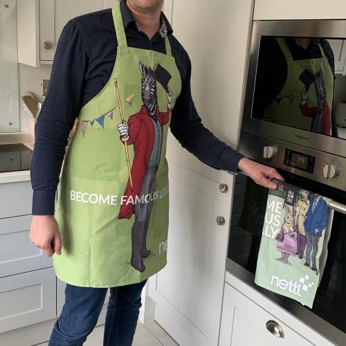 Printed aprons for hospitality