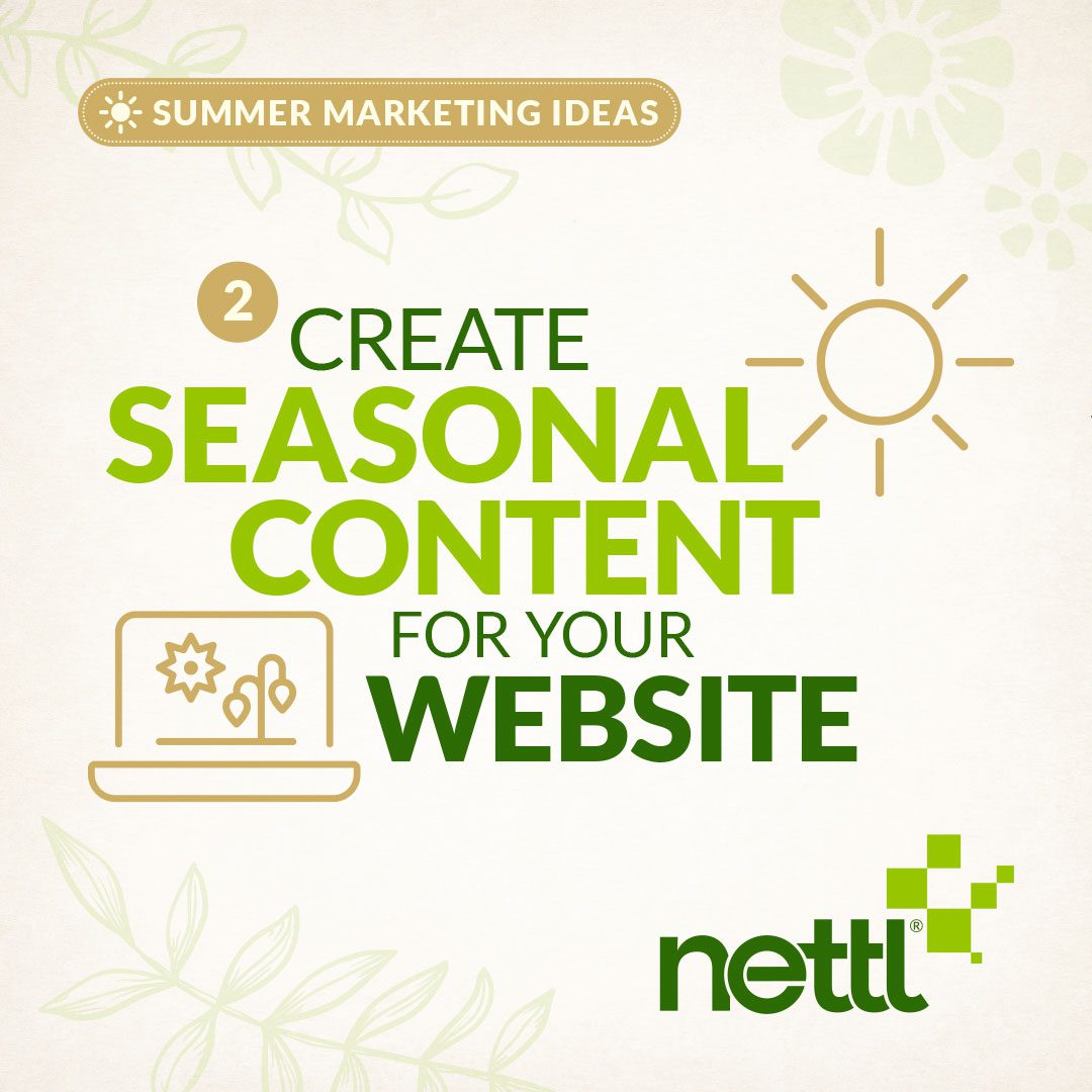 summer marketing tip 2. Create seasonal content for your website