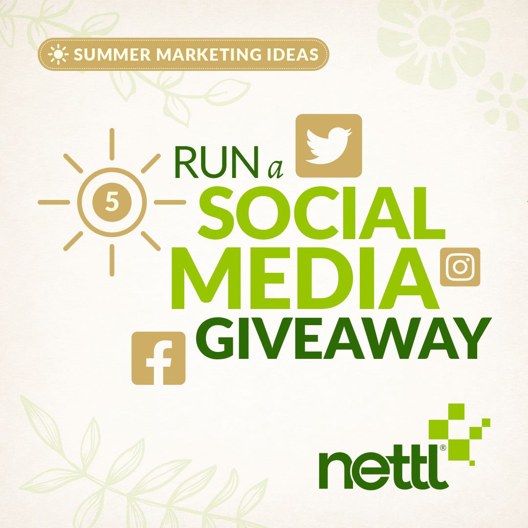 summer marketing tip 5. Run a social media giveaway.