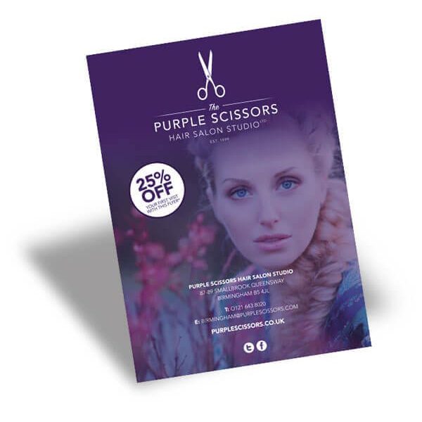 summer lovin - Purple Scissors A5 Leaflet 600