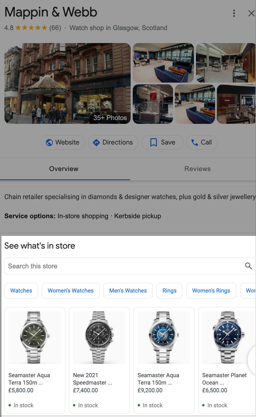 optimising your google business profile with category specific product options