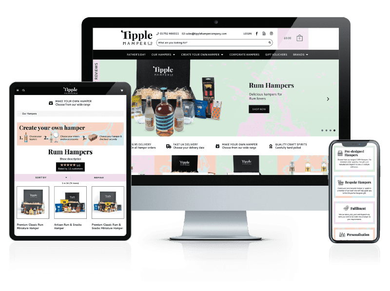 Tipple hamper co landing page