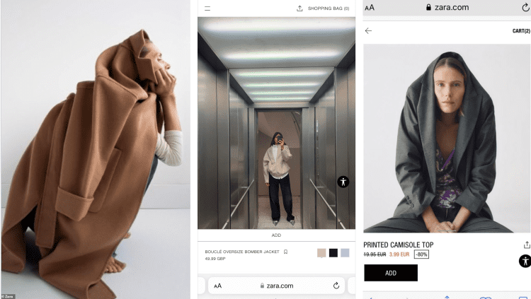 Zara example of User Generated Content in social media marketing