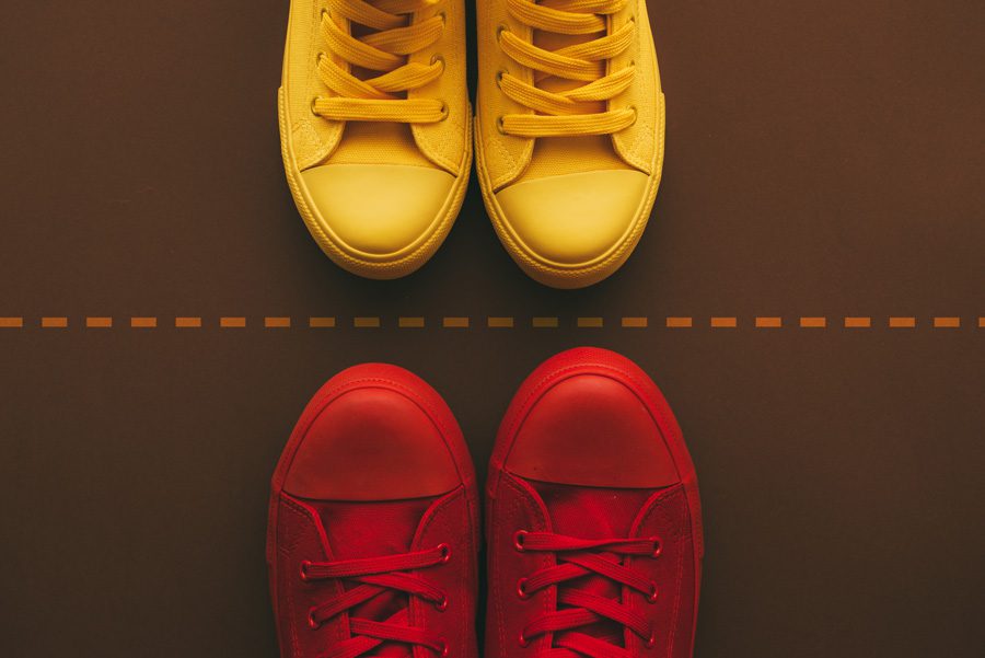 matching shoes with different colours - make sure your content matches user intent