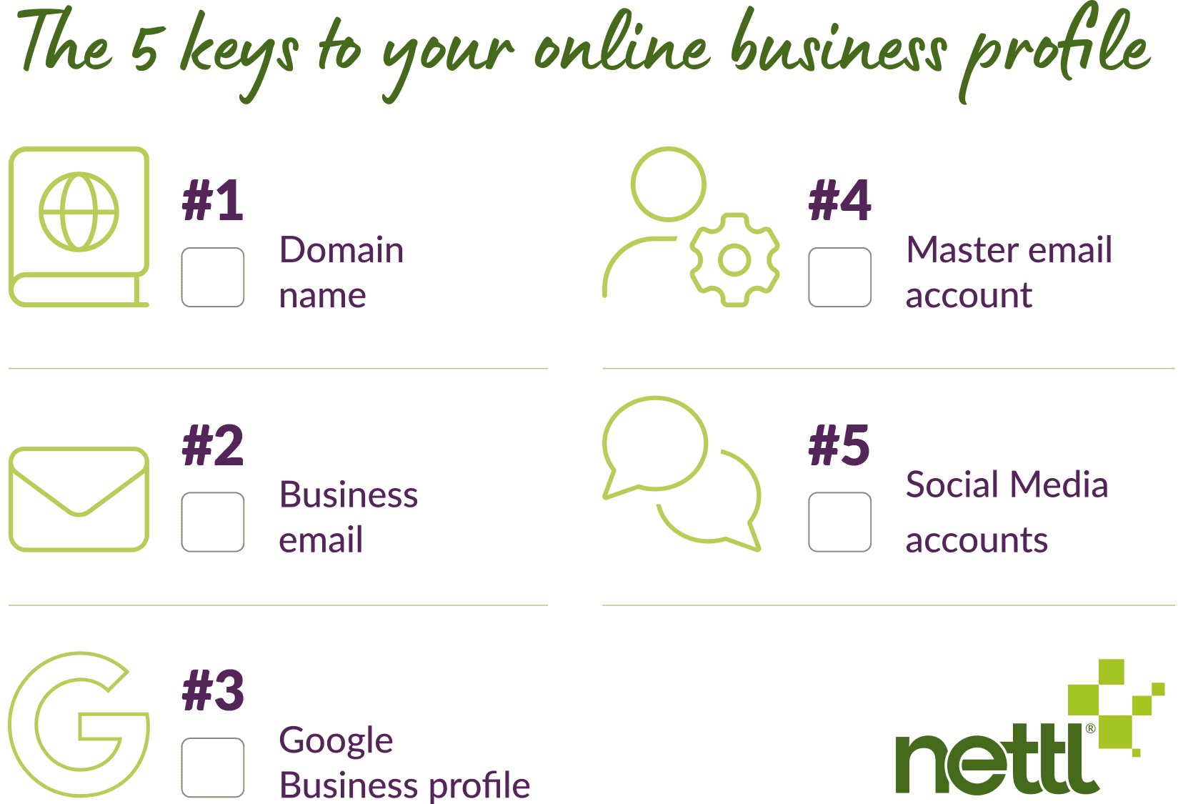 5 keys checklist