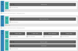 Editing pages using a page builder