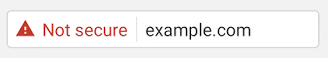 not secure warning in chrome
