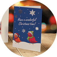 printed personalised corporate christmas cards