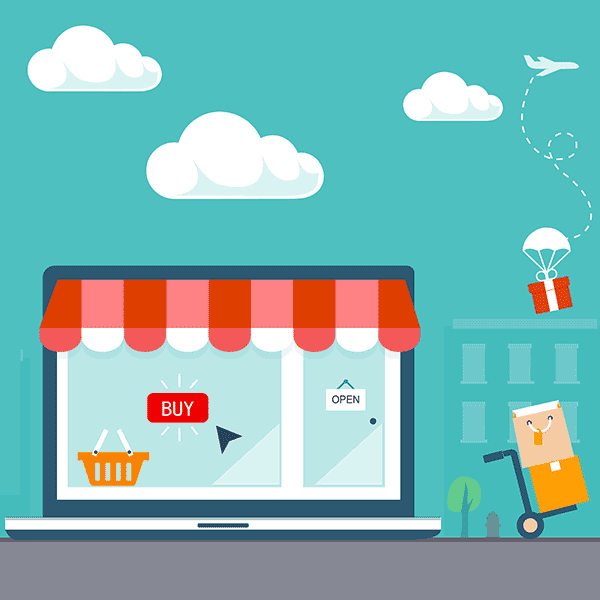 ecommerce store small business illustration