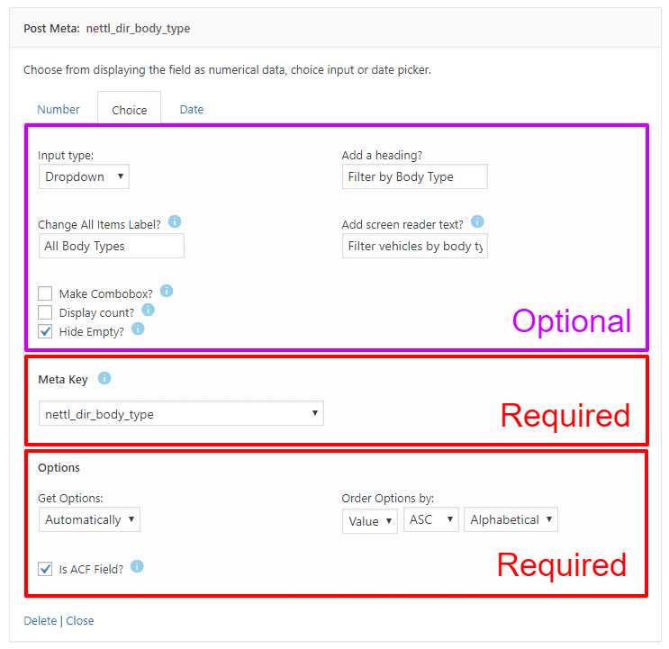 Nettl :Directory - Search Form Post Meta Example